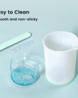 36PCS Silicone Measuring Cup Tool Kit - 250Ml/8Oz &100Ml Resin Mixing Cup, Silicone Stir Sticks Pipettes,Easy to Clean,Non-Toxic Epoxy Resin Supplies for Molds,Paint,Jewelry Making