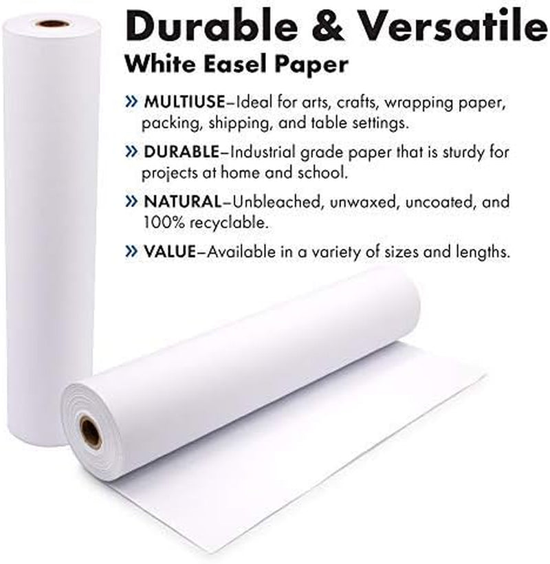 Durable Art Easel Paper Roll for Crafts, Drawing & Painting | Ideal for Kids Projects | 30 Inches X 200 Feet | by Paper Pros