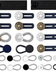 24 Pcs Extender Button Set, Flexible Adjustable Elastic Waist Extender Button, Invisible Collar Neck Extenders, No-Sew Extend Buttons for Women and Men'S Pants Jeans Skirts Clothing Supplies