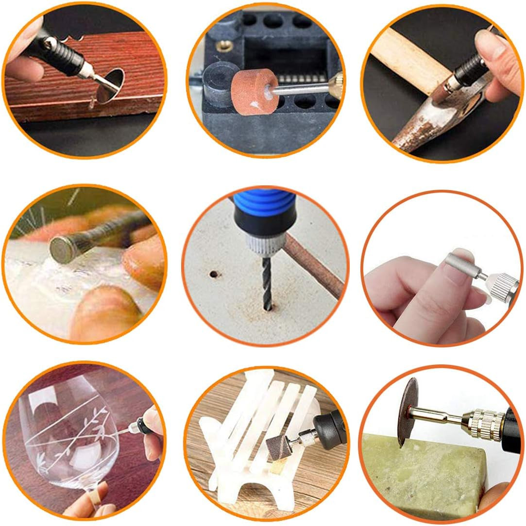 108 Pcs Engraving Tool Kit, Multi-Functional Electric Corded Micro Engraver Etching Pen DIY Rotary Tool for Jewelry Glass Wood Metal Plastic with Scriber, 82 Accessories and 24 Stencils - Black