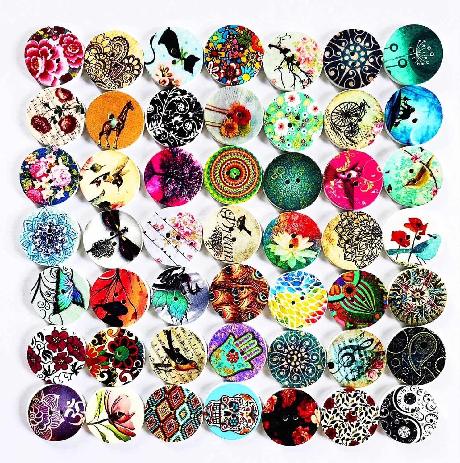 200Pcs Wood Buttons for Crafts 20Mm Wooden Craft Buttons with 2 Holes for DIY Sewing Craft Decorative