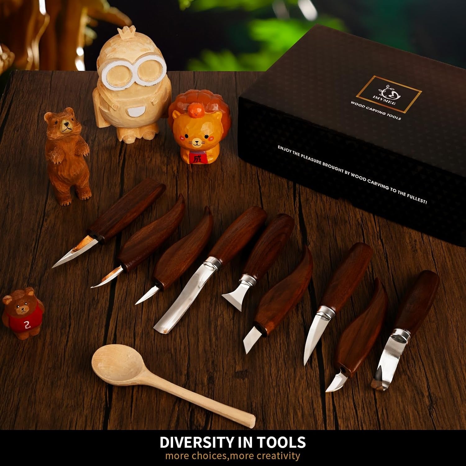 Wood Carving Tools Deluxe-Whittling Knife,Wood Carving Kit,Wood Whittling Kit for Beginners,Spoon Carving Kit,Woodworking Tools Set Large Wood Carving Knife Set