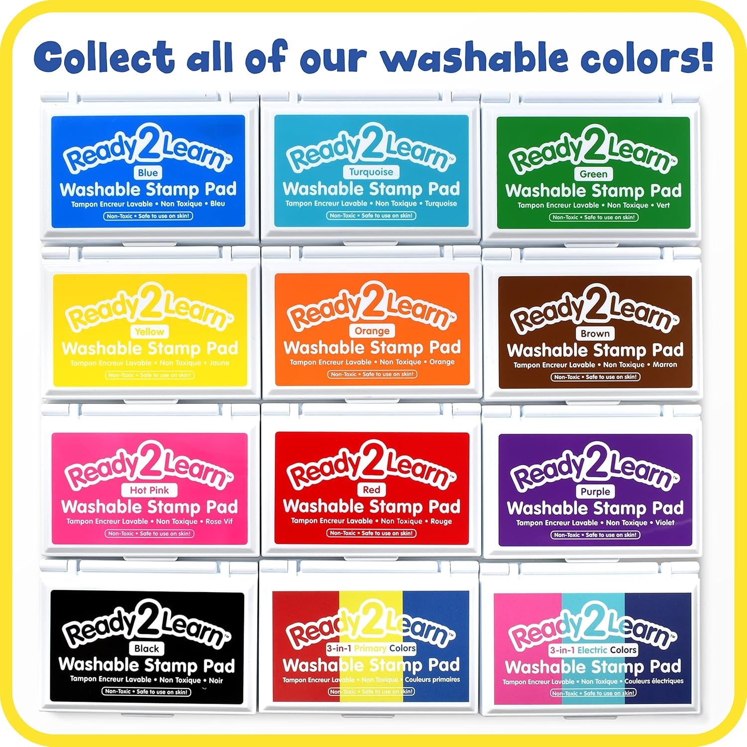 Washable Stamp Pad - Green - Non-Toxic - Fade Resistant - Perfect for Scrapbooks, Posters and Cards