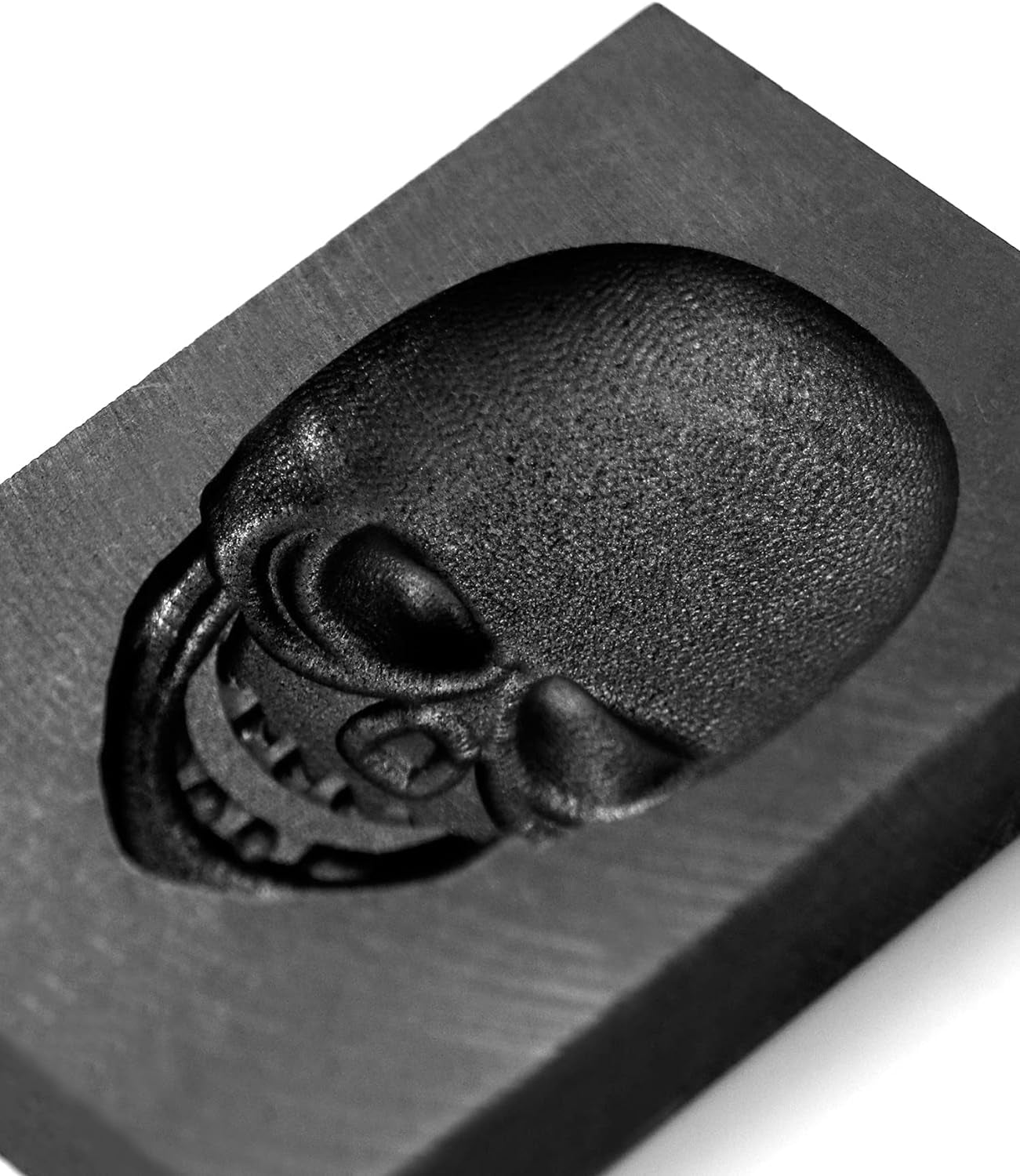 Casting Mold, Skull Graphite Casting Ingot Mold Crucible Mould for Melting Casting Refining Gold Silver Metal Aluminum Copper Brass (60Mm X 40Mm)