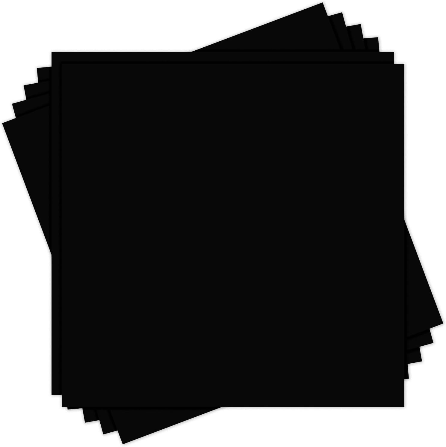 12X12 Black Cardstock - 24 Pack Black Card Stock Paper,  80Lb Black Core 12X12 Cardstock for Cricut, Photo Albums, Halloween, Card Making, Crafting, Scrapbook