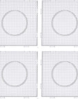 Fuse Beads Boards 5Mm, Pegboards Plastic Kits Large Square Clear, 4 PCS