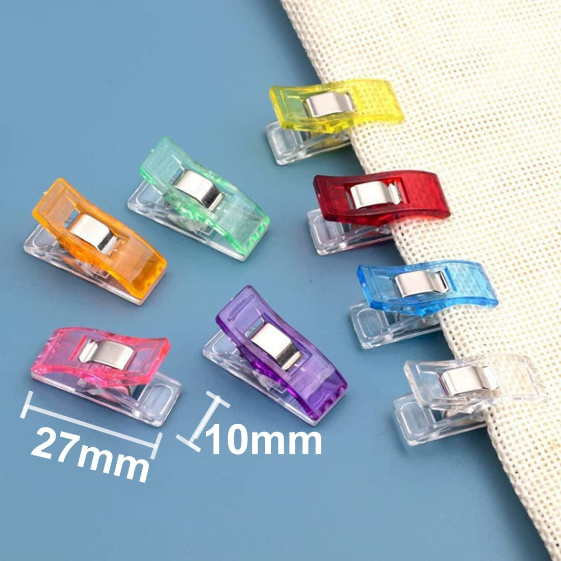 Sewing Clips, 120 Pcs with Plastic Jar, Fabric Clips, Premium Quilting Clips for Supplies Crafting Tools, Quilting Clip,Plastic Clips for Crafts,Sew Clip,Sew Clips,Sewing Notions