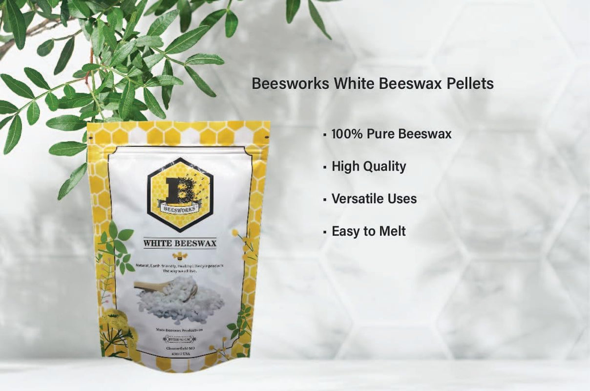 White Beeswax Pellets (1 Lb) | 100% Pure, Cosmetic Grade, Triple-Filtered Beeswax for DIY Skin Care, Lip Balm, Lotion, and Candle Making