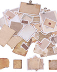 Vintage Scrapbook Paper Stickers, 90 Pcs Antique Looking Aged Paper Classic Old Writing Sticker for Scrapbook, Planner, Craft (2 Styles)