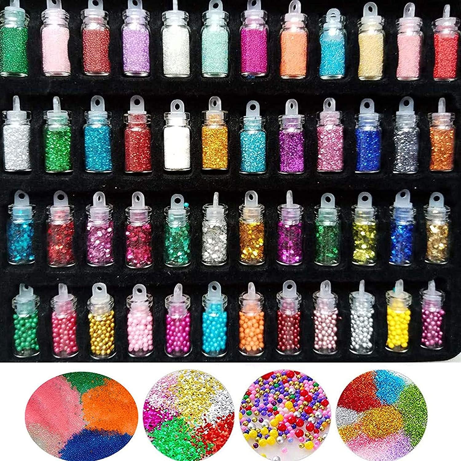 130 Pack Slime Making Kits Supplies,Gold Leaf,Foam Balls,Glitter Shake Jars,Fishbowl Beads,Fruit Slices,Fake Sprinkles,Glitter Sequins Accessories, Sugar Papers (Slime Kits)