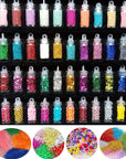 130 Pack Slime Making Kits Supplies,Gold Leaf,Foam Balls,Glitter Shake Jars,Fishbowl Beads,Fruit Slices,Fake Sprinkles,Glitter Sequins Accessories, Sugar Papers (Slime Kits)