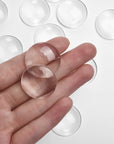 80Pcs Pendant Bezels & Clear Cabochon Domes Set for Photo Pendant Resin Craft Jewelry Making, 40Pcs Mixed Color Pendant Trays with 40 Pcs Transparent Glass Cabochons 1 Inch/25Mm Matching