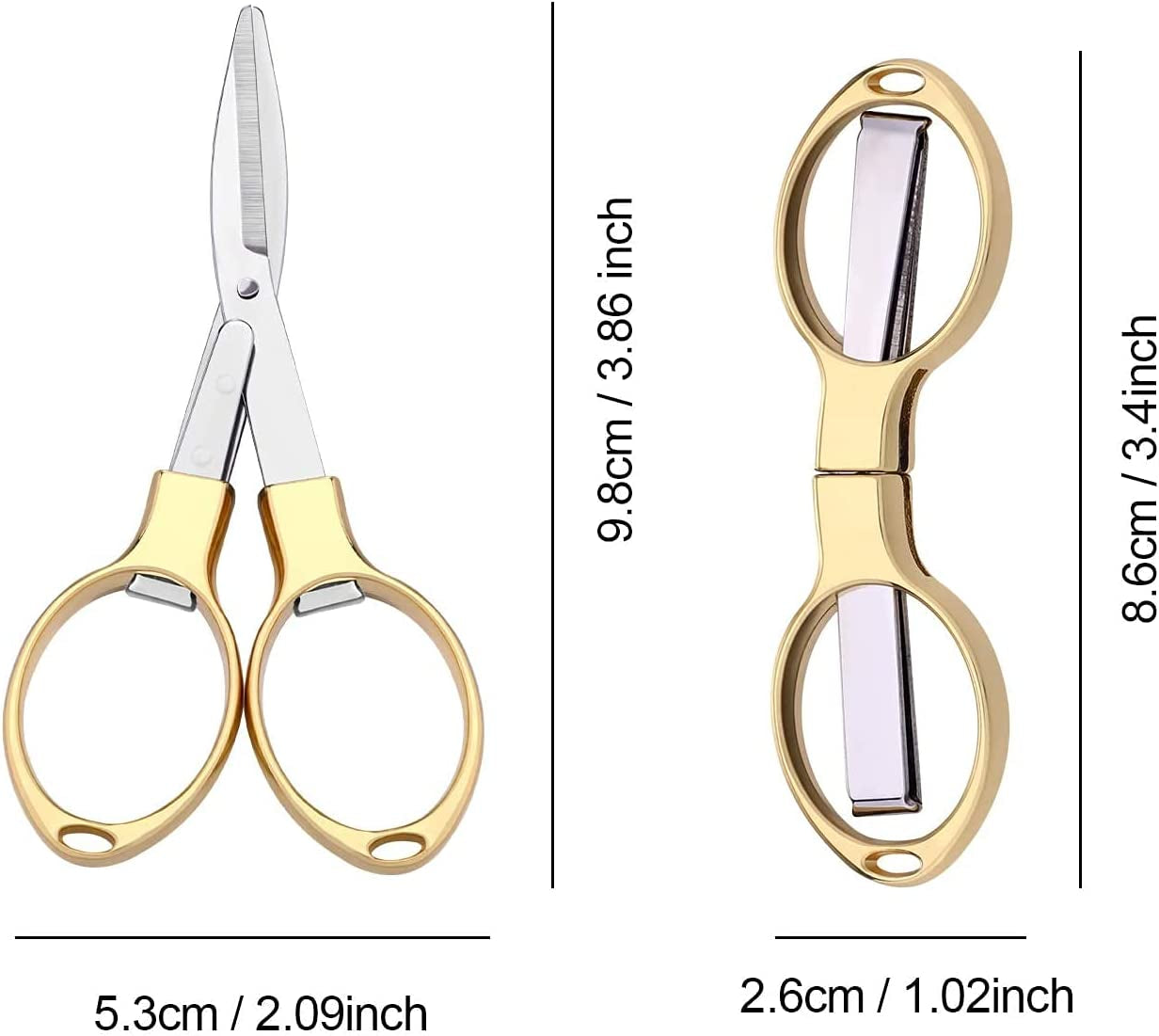 Folding Scissors,Tsa-Compliant and Portable,Compact Enough to Fit in Your Purse,Safe Portable Travel Scissors,Small Scissors,Stainless Steel Retractable Scissors,Fishing Scissors,1 Pcs