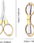 Folding Scissors,Tsa-Compliant and Portable,Compact Enough to Fit in Your Purse,Safe Portable Travel Scissors,Small Scissors,Stainless Steel Retractable Scissors,Fishing Scissors,1 Pcs