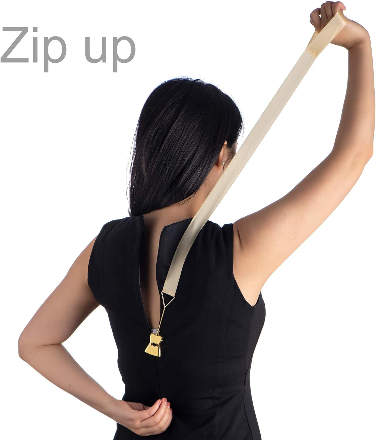 Dress Zipper Helper, Zipper Puller Helper for Dress, Zipper Pull Assistant Easy Zip up Dress by Yourself, Unique Design Works on Multiple Zipper Types and Ensure a Firm Grip