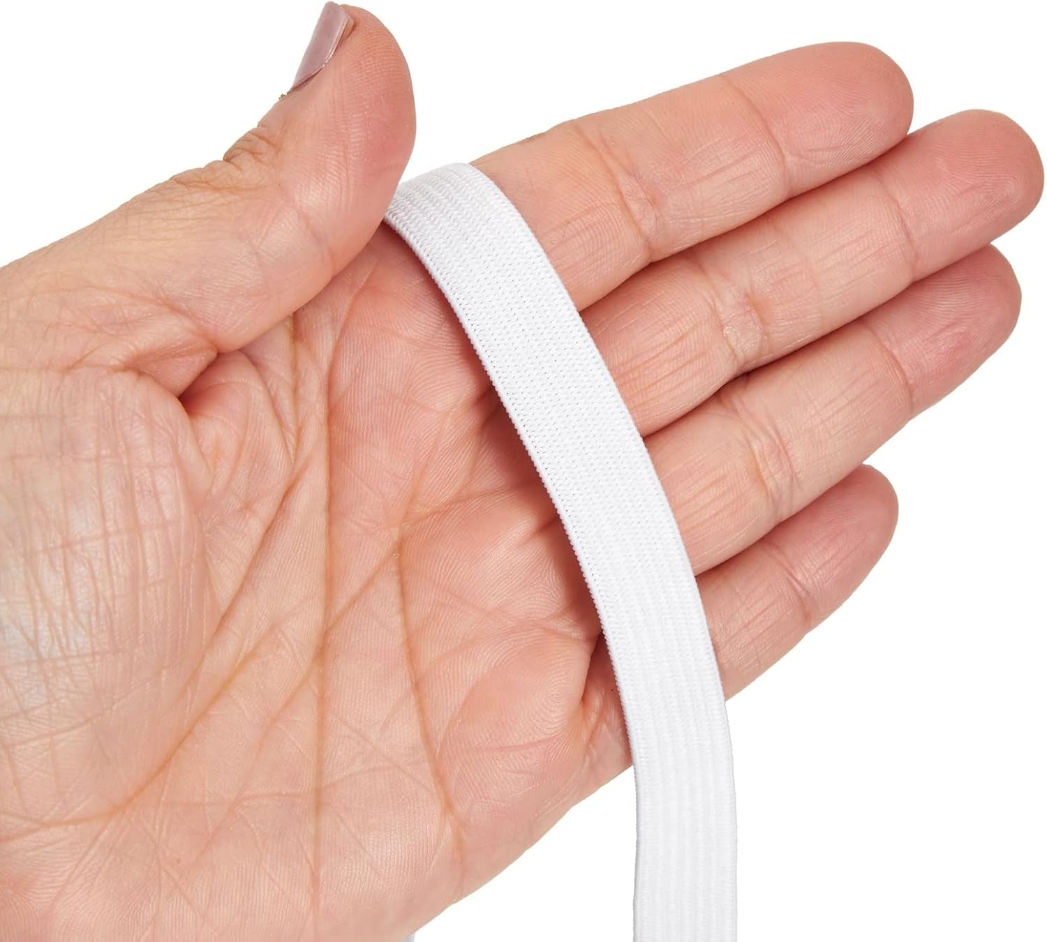 109 Yards White 1/2 Inch Elastic Band for Sewing Clothes, Stretch Knit Bands for DIY Arts and Crafts, Tailoring, Clothing Garment Repair, Kitting Supplies (0.5 Inches Wide)