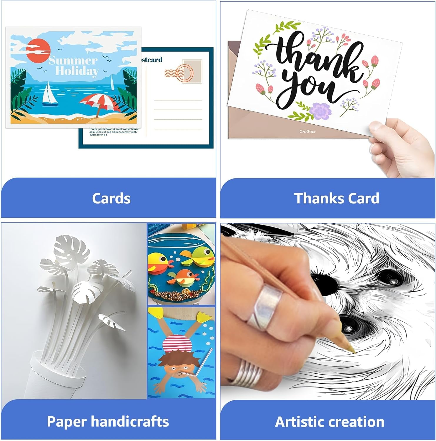 40 Sheets White Cardstock 5X7 Cardstock Paper, 80Lb/230Gsm Thick Paper Card Stock White Blank Cardstock Thick Printer Paper Cardstock for Greeting Cards, Invitations, Postcards, DIY Cards