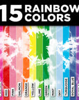 One-Step Tie Dye Kit, over the Rainbow, Easy Party Activity, Gift Idea, 15-Color Kit