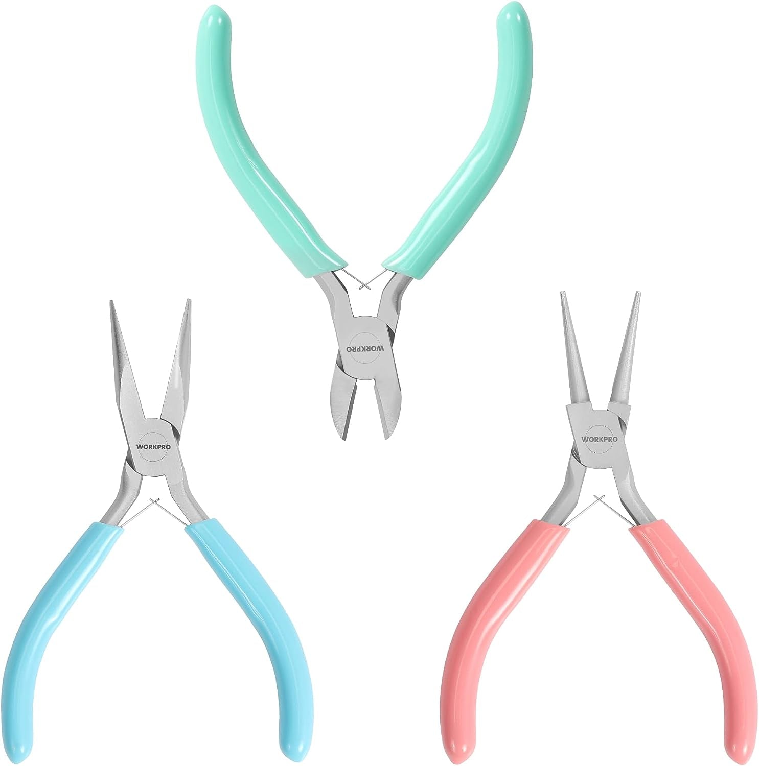 Jewelry Pliers Set, 3 Pack Jewelry Making Tool Kit Includes Mini Needle Nose Pliers/Chain Nose Pliers, round Nose Pliers and Wire Cutter for Jewelry Repair, DIY Crafts, Jewelry Making Supplies