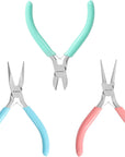 Jewelry Pliers Set, 3 Pack Jewelry Making Tool Kit Includes Mini Needle Nose Pliers/Chain Nose Pliers, round Nose Pliers and Wire Cutter for Jewelry Repair, DIY Crafts, Jewelry Making Supplies