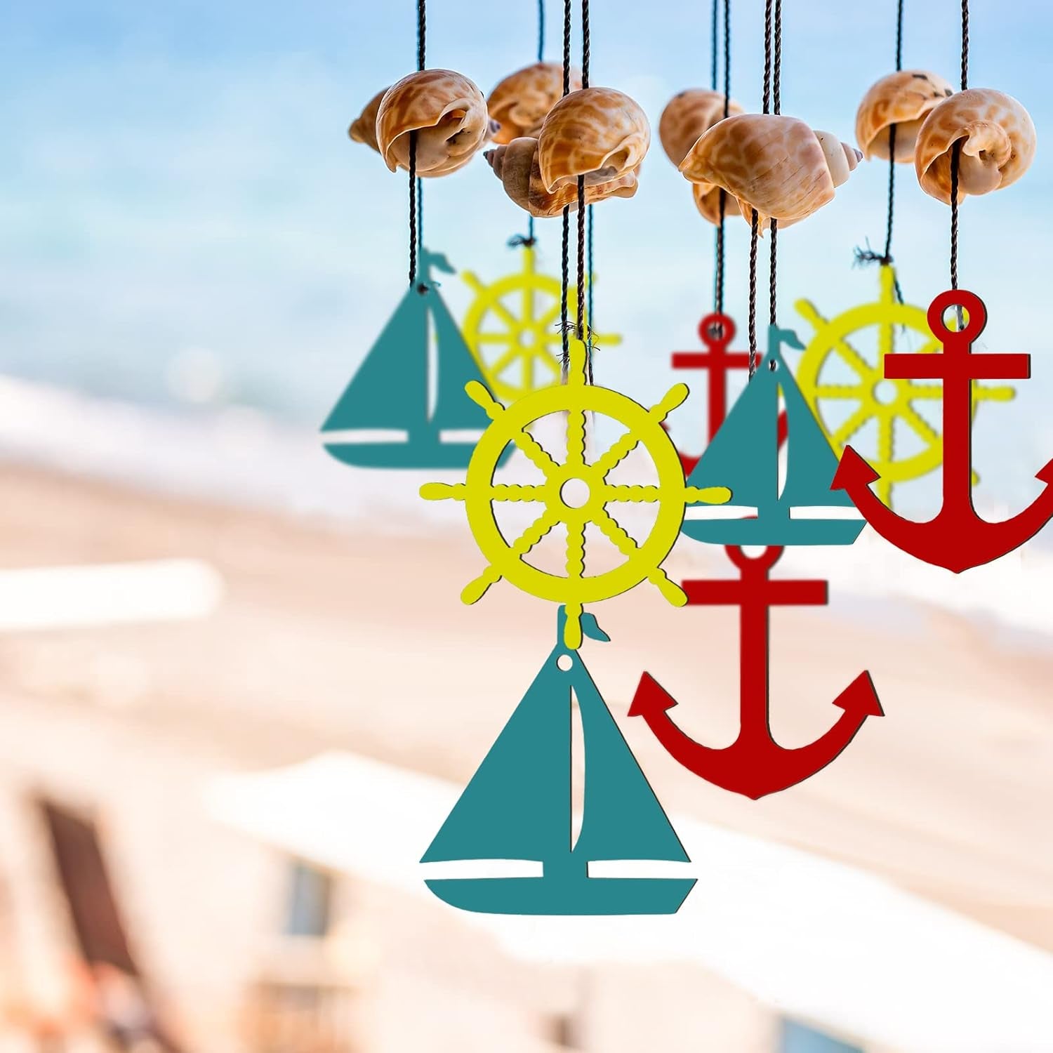 Wooden Anchor for Crafts Unfinished Sailboat Wheel Cutouts Nautical Party Classroom Decor with Rope DIY Paint Crafts for Kid Hanging Ornaments for Cruise Bachelorette Party Home, 3 Styles(60 Pieces)