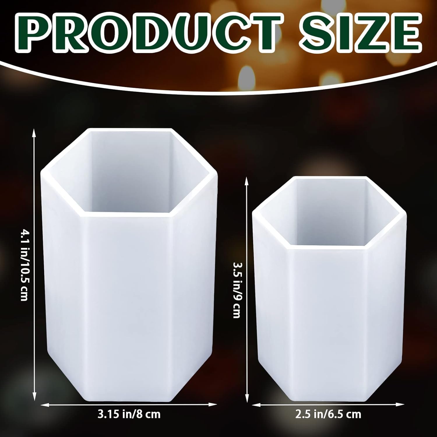 Candle Molds for Candle Making, 4PCS Cylinder Silicone Candle Molds and 2PCS Hexagon Silicone Candle Molds for Making Candle, DIY Craft