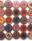 200Pcs Wood Craft Buttons 20Mm Bulk Wooden Buttons for Crafts Vintage Button for Sewing