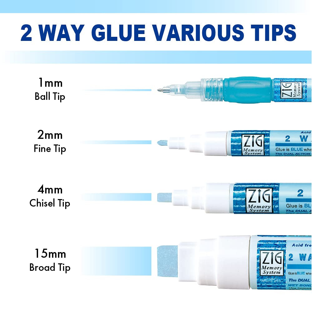 2 Way Glue Stick Pen, Board Tip,15Mm Tip, Ap-Certified, Made in Japan