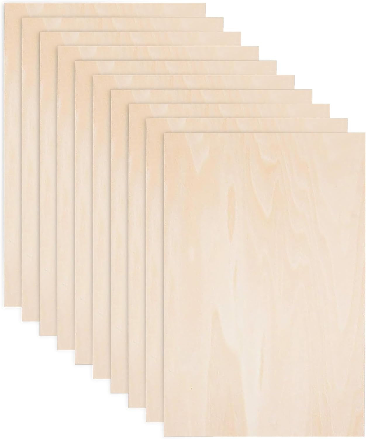 Unfinished Basswood Sheets, Basswood Plywood Sheets for Crafts, 2Mm Basswood Sheet, 10 PCS