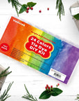 Tie Dye Kit, 24 Colors Tie Dye Shirt DIY Fabric Dye for Women, Kids, Men, with Rubber Bands, Gloves, Plastic Film and Table Covers for Family Friends Group Party Supplies