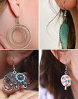 Stainless Steel Earring Hooks French Ear Wire, 600Pcs Earring Making Findings Parts Jewels DIY Supplies Kits, with Silicone Earring Backs Stoppers & Open Jump Ring