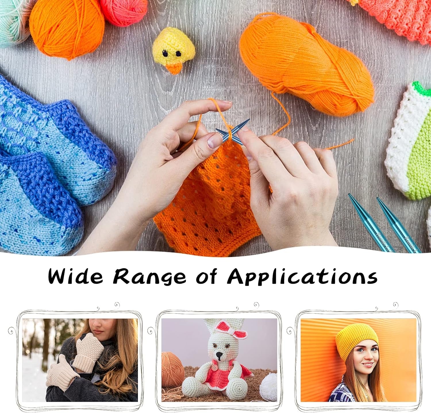 13 Pairs of Interchangeable Circular Knitting Needles Set