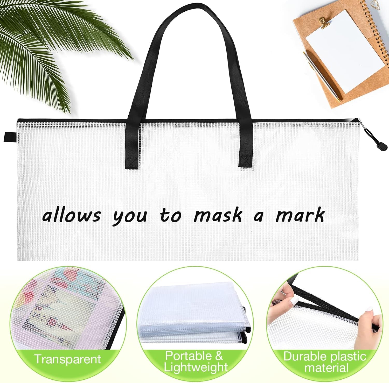 5 Pcs Art Portfolio Bag 19 X 25 Inches Posters Organizer with Zipper and Handle Art Supply Bag and 5 Pcs A4 Pencil Bags 9 X 13 Inches Art Supplies Storage Bag for Large Posters Artwork Bulletin Board