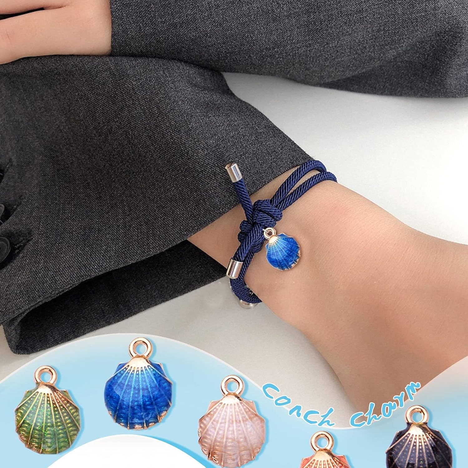 60Pcs Alloy Ocean Starfish Seashell Conch Charms Colorful Enamel Ocean Life Sea Animal Pendants Charms Craft Supplies for DIY Jewelry Making Birthday Wedding Party Favor Gifts