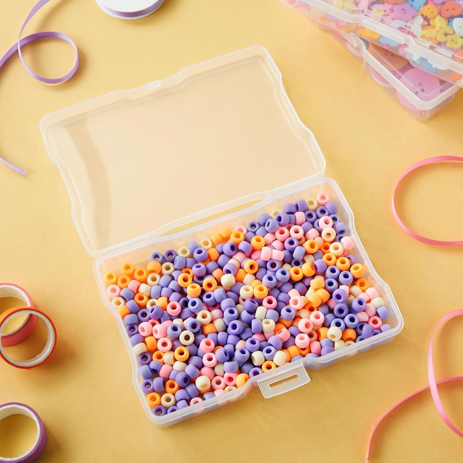 24 Photo Storage Boxes for 4X6 Pictures, Photo Organizer Storage Containers with 40 Blank Labels (Clear, 64 Total Pieces)