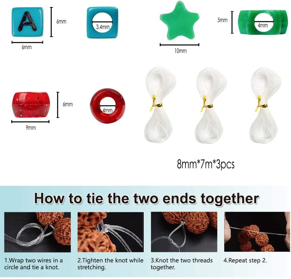 Pony Beads, 3,300 Pcs 9Mm Pony Beads Set in 23 Colors with Letter Beads, Star Beads and Elastic String for Bracelet Jewelry Making by