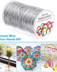 540 Feet Aluminum Wire,  Bendable Craft Metal Wire 18 Gauge Flexible Beading Wire for Wreath Making Jewelry Making Floral (Silver, 1Mm)