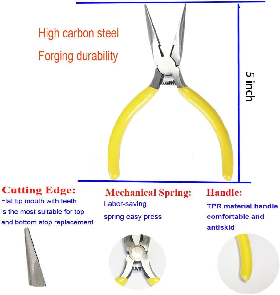 Zipper Repair Kit 255 Pcs Zipper Replacement Kit with Zipper Install Pliers Tool and Zipper Extension Pulls for Clothing Jackets Purses Luggage Backpacks Tents Sleeping Bag