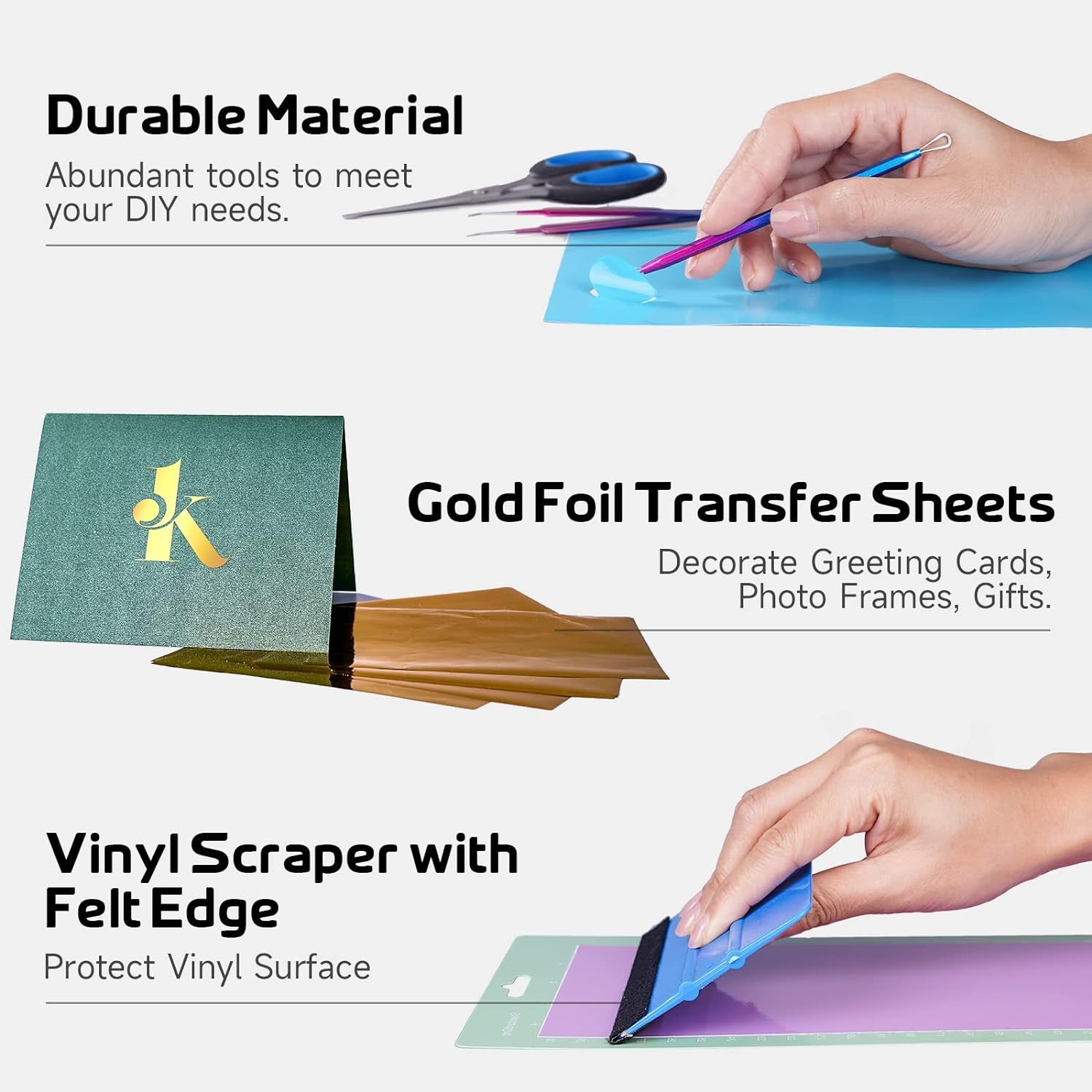 Accessories Bundle for Cricut Joy, 70Pcs Ultimate Accessories and Supplies with Adhesive Vinyl Sheets, Folded Card Stock, Card Mat, Weeding Tools, Crafting Starter Kit for Cricut Projects