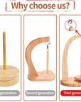 Wooden Magnetic Yarn Holder, Vertical Yarn Skein Holder with Easy Installation, Smooth Rotation, Durable Varnish Surface, Perfect Yarn Holder Spinner for Knitting and Crocheting.