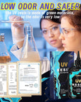 UV Resin 100G No Odor & Low Shrinkage & Low Viscosity, Ultraviolet Fast Curing UV Resin Clear for DIY Crafts, Coating Casting