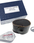 10X Foldable Pocket Magnifier Loupe with UV and LED Light for Jewelry, Rocks, Coins, and Antiques - Illuminated Magnifying Tool for Eye, Stamps, Watches, Hobbies, and Gems