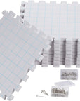 Extra Thick Blocking Mats for Knitting & Crochet 9 Pack with 200 T Pins and Storage Bag (12.5 In)