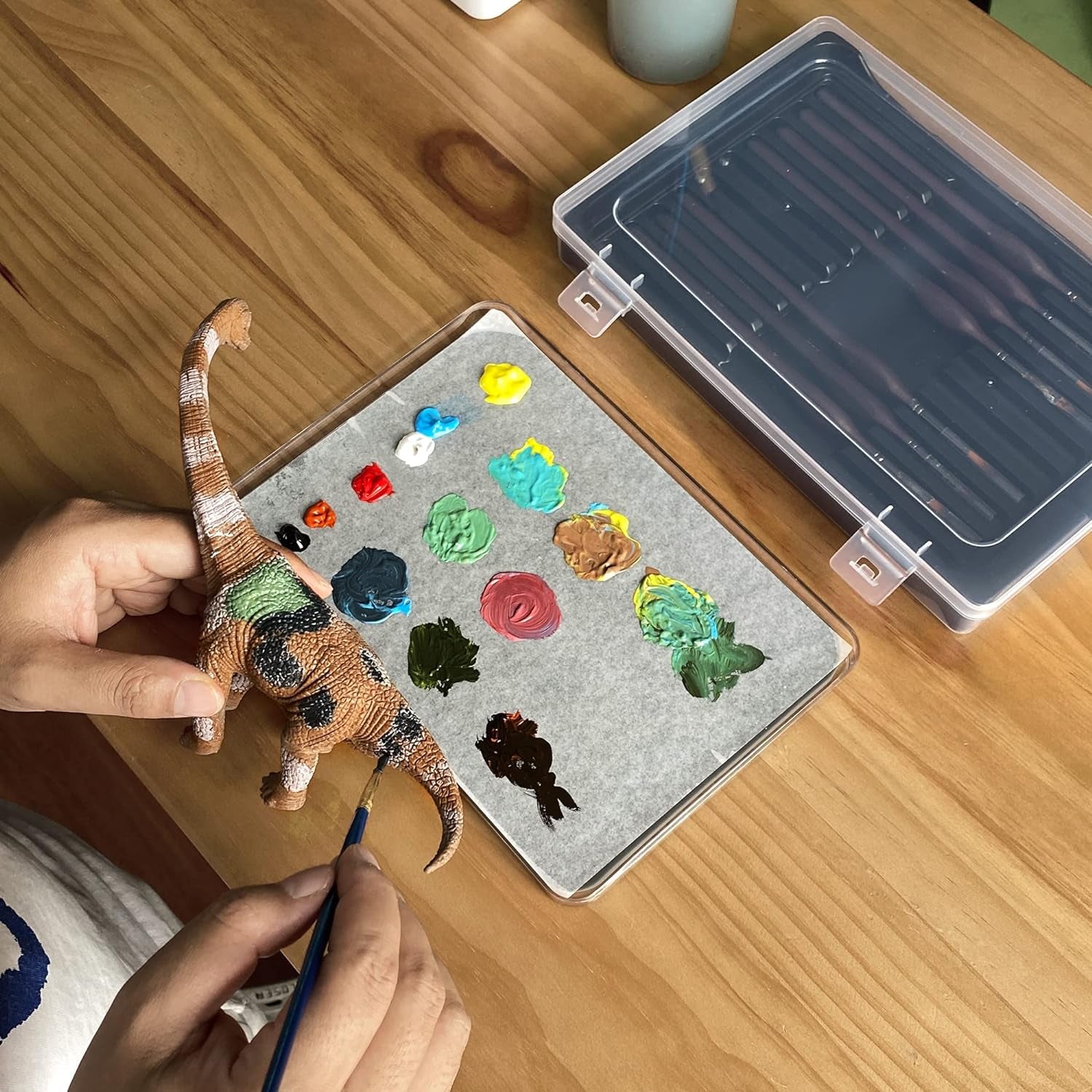 Wet Palette Wet Pallet for Miniatures- Stay Wet Palette for Acrylic Painting Wet Pallets for Painting Miniatures,Paint Brush Holder Organizer Wet Palette Storage Containers