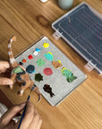 Wet Palette Wet Pallet for Miniatures- Stay Wet Palette for Acrylic Painting Wet Pallets for Painting Miniatures,Paint Brush Holder Organizer Wet Palette Storage Containers