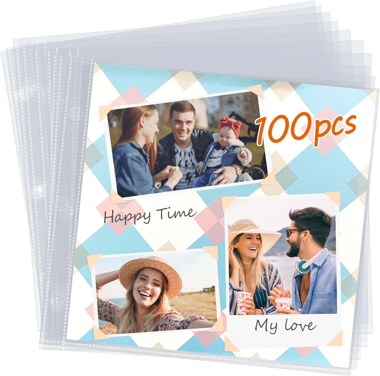 12X12 Scrapbook Page Protectors, 50 Pack, Scrapbook Refill Pages Protective Sleeves, Heavyweight, Fit Scrapbook Binder and 12X12 Photo Album Refill Pages
