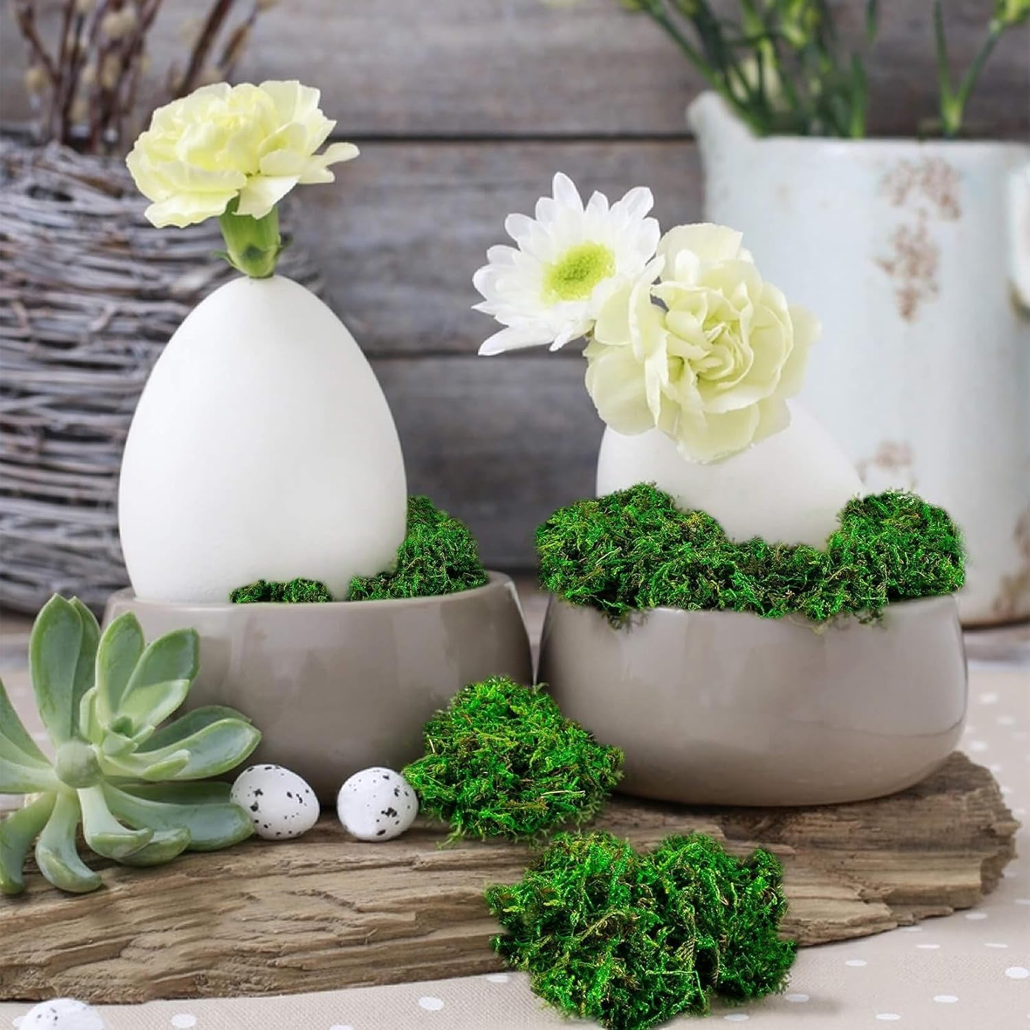 Faux Moss for Potted Plants Artificial Moss for Crafts Fake Moss Decor Green Moss for Crafts Fairy Garden Plants Filler Decorative Moss Table Centerpieces Wedding Christmas Crafts Party Decor