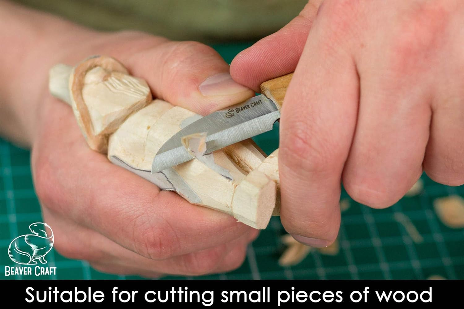 Whittling Knife C2 6.5" Whittling Knife for Fine Chip Carving Wood and General Purpose Wood Carving Knife Bench Detail Carving Knife Carbon Steel and Whittling for Beginners