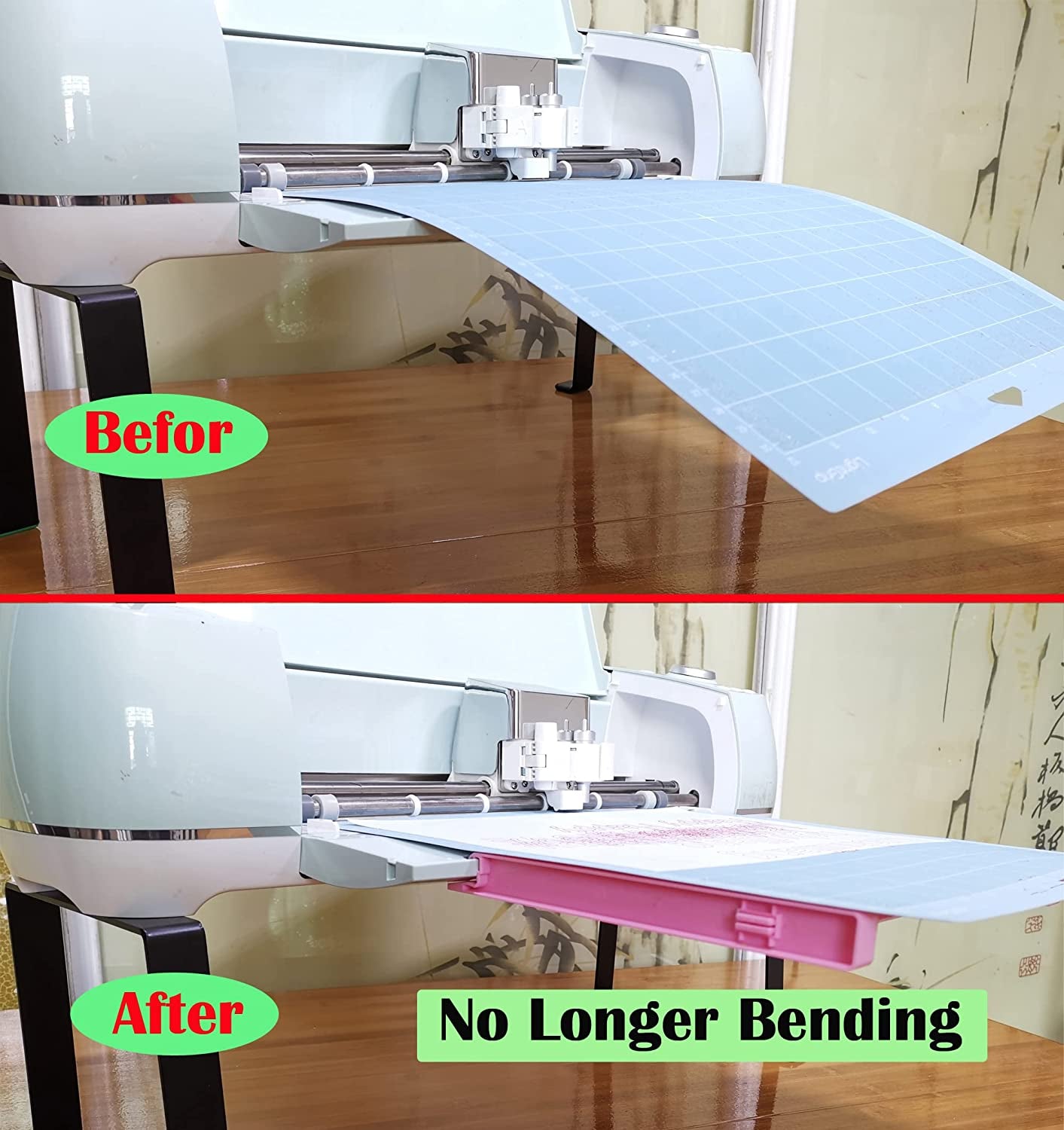 Extension Tray Compatible with Cricut Maker3 Maker and Explore Air3 Air2 Air,Cutting Mat Extender Support for Maker and Explore Air Series (Pink)