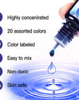 Oil-Based Candle Color Dye Non-Toxic Non-Irritating 20 Colors for DIY Candle Making Supplies - Vibrant Concentrated Candle Coloring for Soy Wax Dyes, Beeswax, Gel Wax, Candle Making Kit